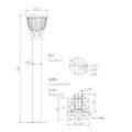 2014 Lumière de jardin moderne haute qualité conduit cellule solaire à gazon avec CE ROHS UL SAA